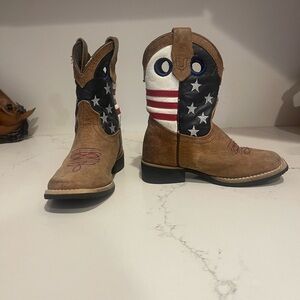 J.B. Dillon Kids Western Cowboy Boots – Leather, Size 10C